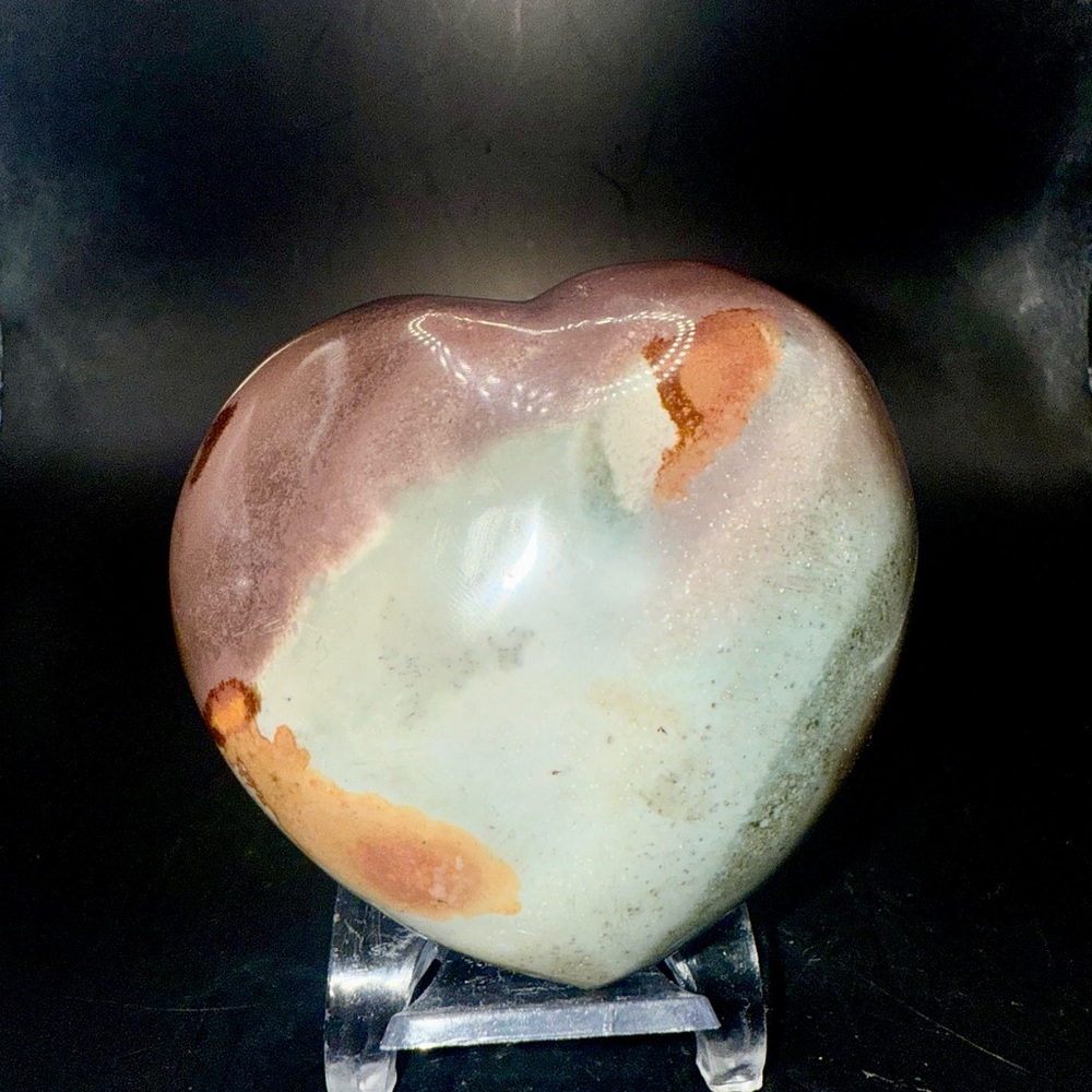 Polychrome Jasper Heart – Polished Crystal Decor